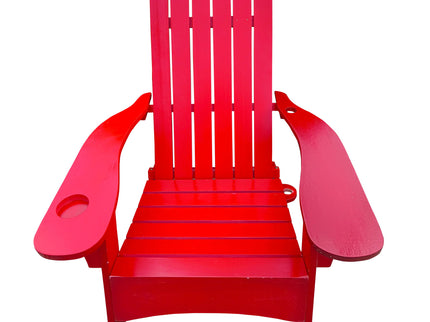 Outdoor Or Indoor Wood Adirondack Chair With An Hole To Hold Umbrella, On The Arm