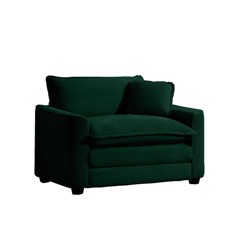 Modern Classic Fabric Single Chair Deep Seat Sofa With Pillow