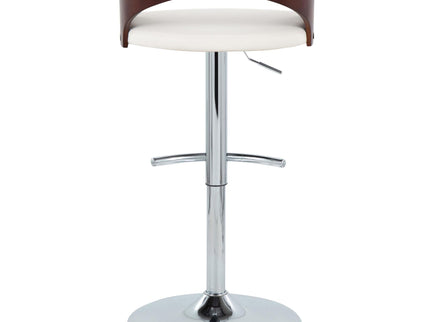Grotto - Contemporary Adjustable Barstool & Swivel With Rounded T Footrest (Set of 2)