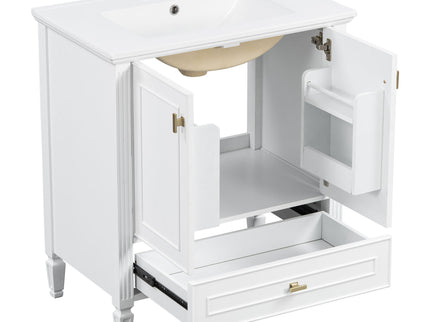 Freestanding Vanity With 1 Drawer & 2 Soft Close Doors With Door Mounted Storage