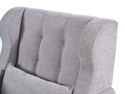 Modern Accent Chair, Arm Chairs For Living Room, Upholstered Mordern Armchair, Comfy Soft Padded Lounge Chair In Small Space, Bedroom, With Pillow, Solid Wood Leg