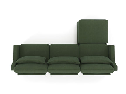 Stylish Sofa With Ottoman And Lumbar Pillows, Ergonomic Design