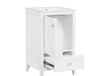 Bathroom Vanity With Sink, Soft Closing Cabinet Door, Storage Rack And Drawer