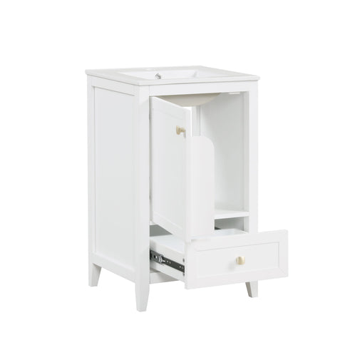 Bathroom Vanity With Sink, Soft Closing Cabinet Door, Storage Rack And Drawer