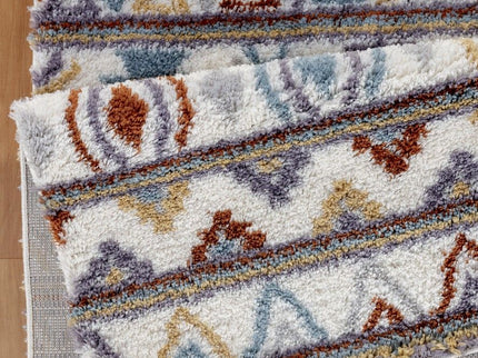 Loft Shag - 5' 3" X 7' Shaggy Area Rug - Multi - Polypropylene