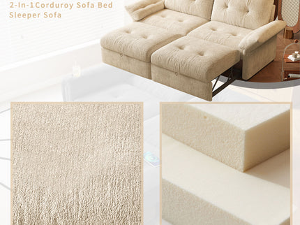 Sofa Bed, 2 In 1 Design For Living Rooms