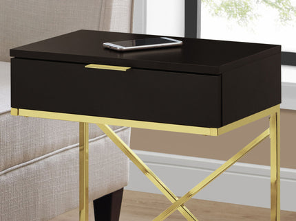 Accent Side Table, Storage Drawer, Spacious Tabletop, Contemporary & Modern