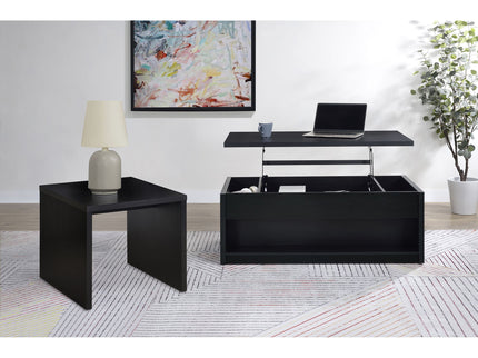 Canyon - Lift Top Table With Dual Drawers Storage Solution - Black