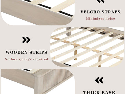 Platform Bed Frame With Tall Headboard
