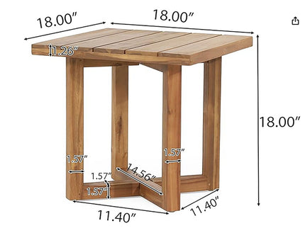 Ella - Square Side Table With Cross Stretcher Base