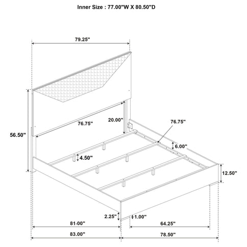 Pierce - Panel Bed LED Headboard
