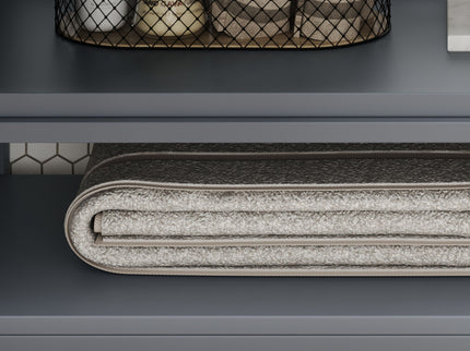 Bathroom Vanity With Ceramic Sink, Adjustable & Open Shelf