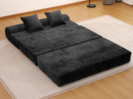 Convertible Design Sofa Bed, 2 Seater Fold Out Floor Couch