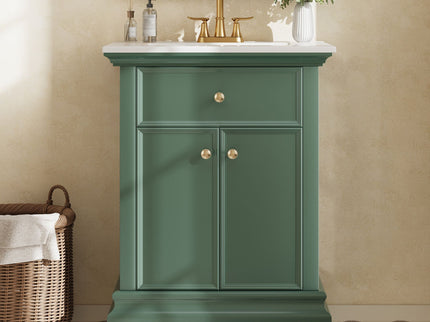 Modern Bathroom Vanity With Tip-Out Drawer And Soft-Close Hinges