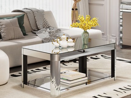 Coffee Table, Rectangular - Silver