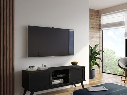 Draper - Handcrafted Mid Century Low TV Media Stand