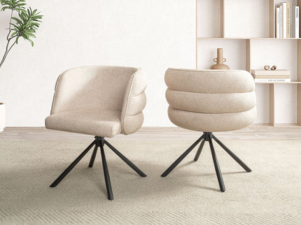 270 Degree Swivel Upholstered Desk Chairs (Set of 2)