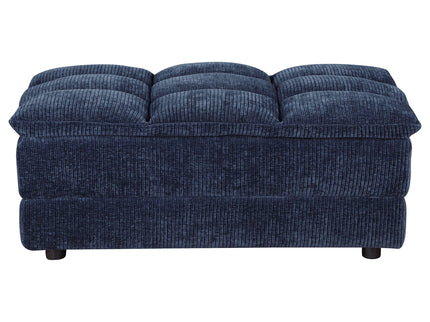 Azure - Upholstered Rectangular Ottoman - Blue