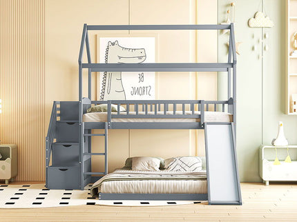 House Bunk Bed With Slide