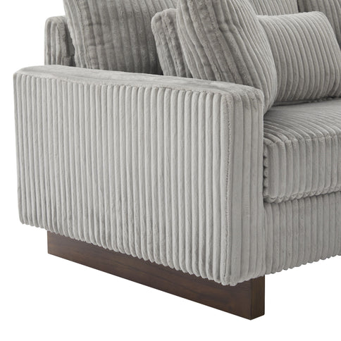 Modern Loveseat Sofa With 4 Pillows