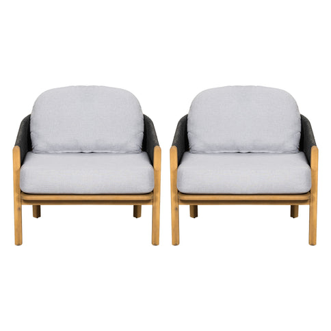 Grotta - Outdoor Wood Club Chair (Set of 2)