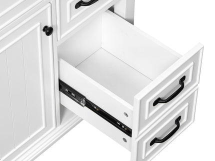 Bathroom Vanity With Sink Top, Flip Drawers, Adjustable Shelf