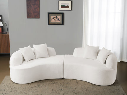 Curved 4 Seater Full Compression Sponge Sofa