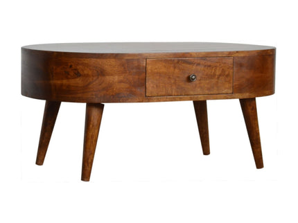 Rounded Wood Table