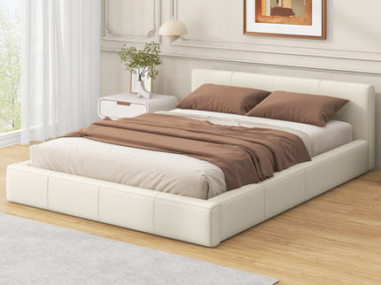 Stylish Upholstered Bed With Birch Wood Frame