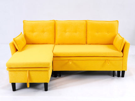 L-Shaped Reversible Chaise Sectional Sofa With Storage