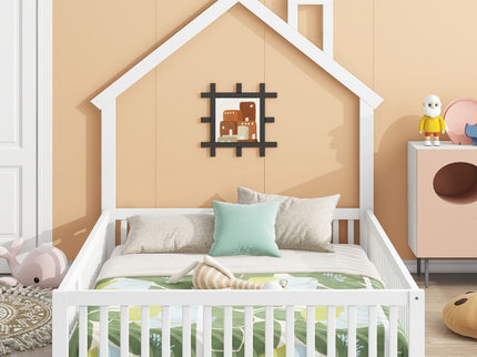 House Platform Bed With Guardrail