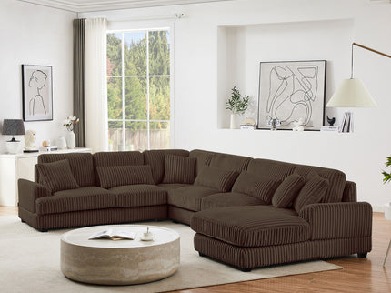 Oversized Sectional Sofa U - Shaped Sofa Couch Modern Sofa Upholstered In Soft With A Chaise Lounge For Living Room