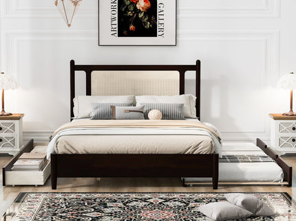 Platform Bed With 2 Big Drawers & Trundle
