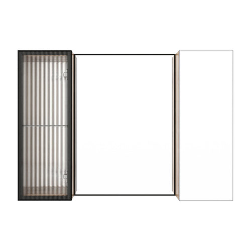 Wall Mounted Cabinet With Soft Close Door, Adjustable Shelves Storage For Bathroom - Imitative Oak