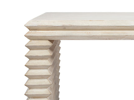 Veda - Geometric Waterfall Dining Table - White