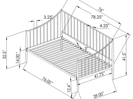 Jeremy - Twin Daybed Frame With Storage - Black