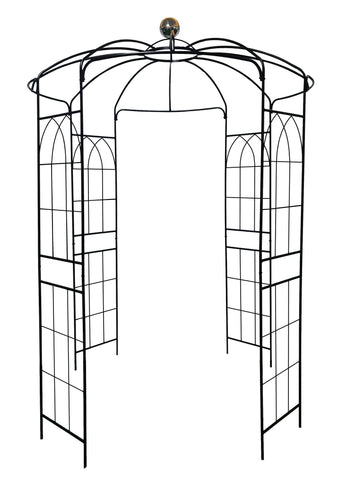 Metal Garden Arch Iron Garden Arbors Gazebo Dia High Birdcage Shape Pergola Pavilion For Wedding Ceremony