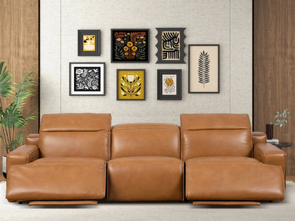 Urbana - Triple Power Recliner Sofa - Tan