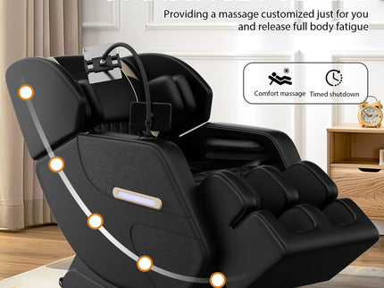 Zero Gravity Massage Chair Recliner, 10 Massage Heads And Full Body Air Pressure - Black