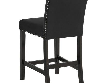 Modern 5 Piece Counter Height Dining Set With Tufted Nail Head Chairs