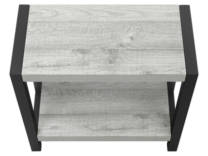 Accent Side Table, Narrow, Small, 2 Tier, Contemporary And Modern
