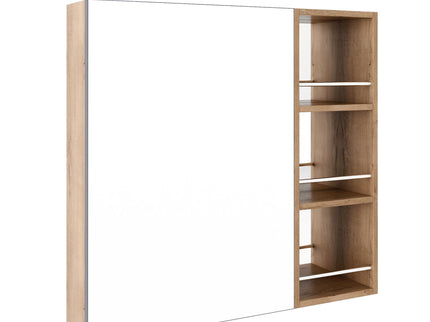 29.63" Wall Mounted Bathroom Cabinet With Adjustable Shelves - Imitative Oak