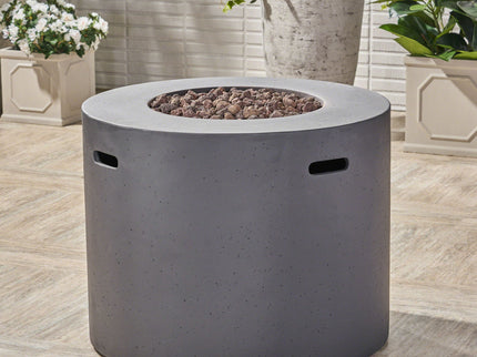 Round Iron Fire Pit With 40, 000 Btu