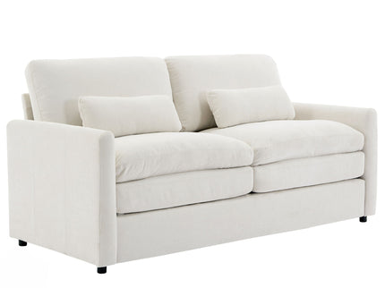 Cozy Upholstered Cushion Loveseat Sofa For Living Room