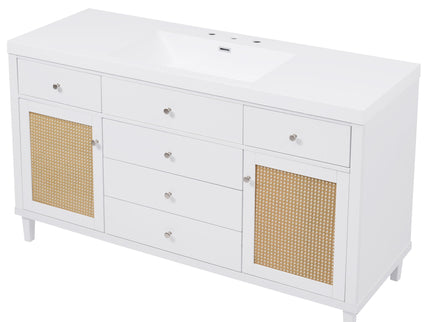 Bathroom Vanity With Sink, 5 Legs, Soft Close Drawers