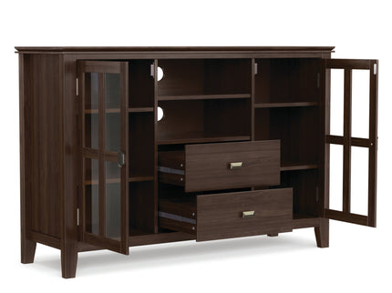 Artisan - Tall TV Media Stand - Natural Aged Brown