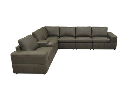 Large - Arm Upholstery Modular Sectional With Custom Configuration - Olive Green