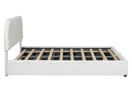 Upholstered Platform Bed With Hydraulic Storage System
