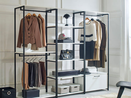 Fiona - Freestanding Walk-In Closet System - White - Wood