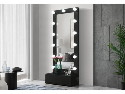 Elisa - Narrow Tall Mirror With Speaker And Drawer